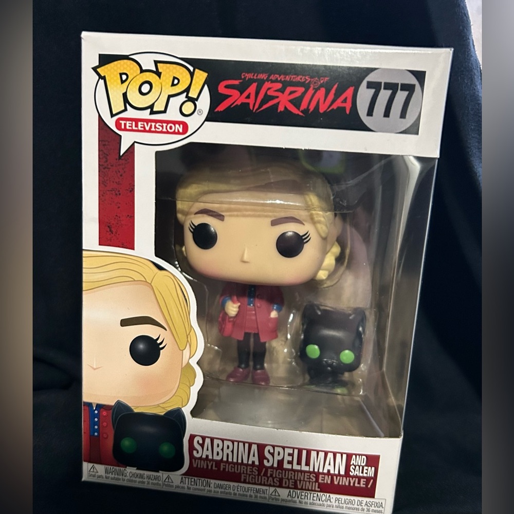 Sabrina Spellmen and Salem Funko pop